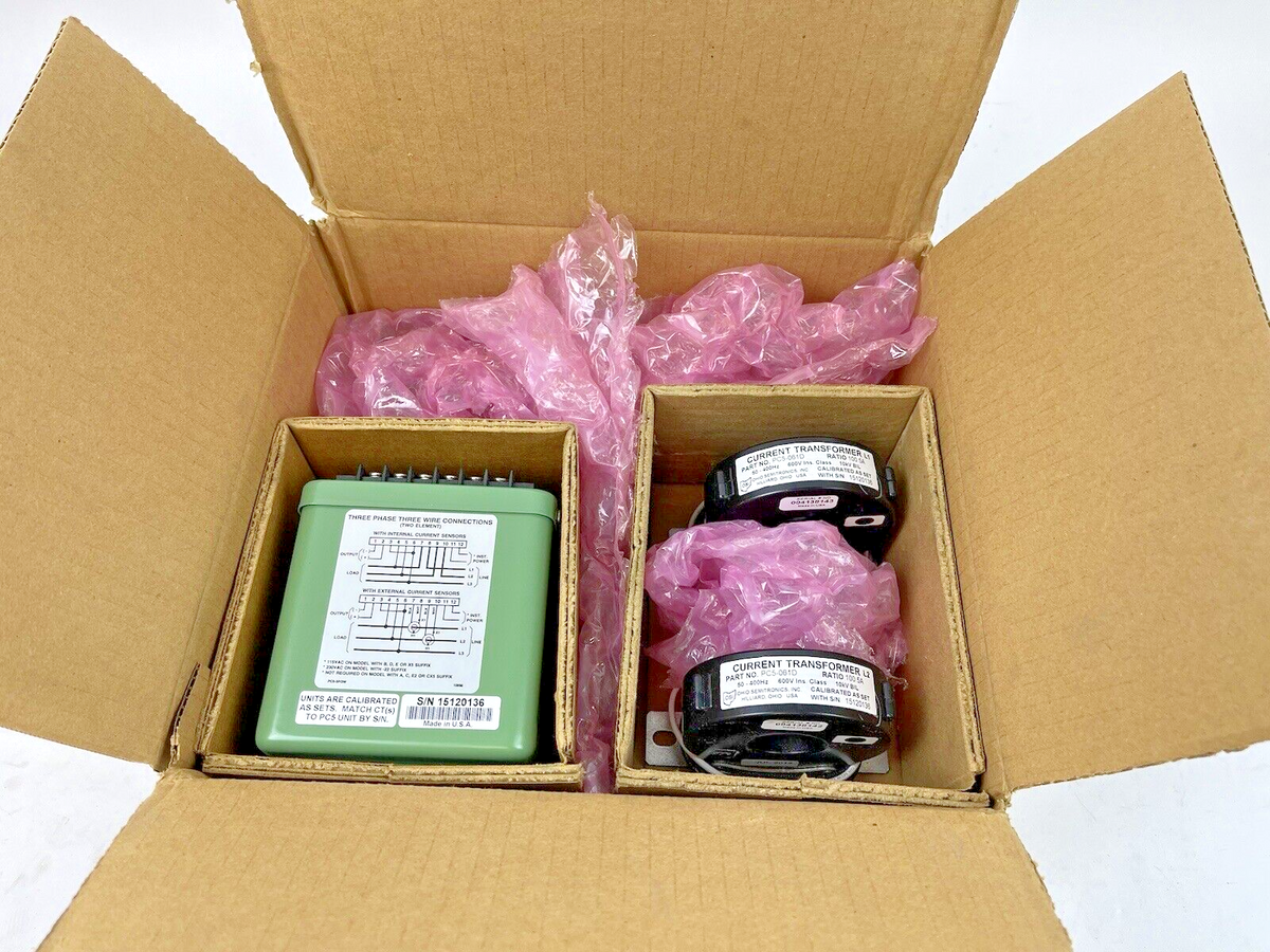 OHIO SEMITRONICS - PC5-061D - AC WATT TRANSDUCER WITH (2) CURRENT TRANSFORMERS