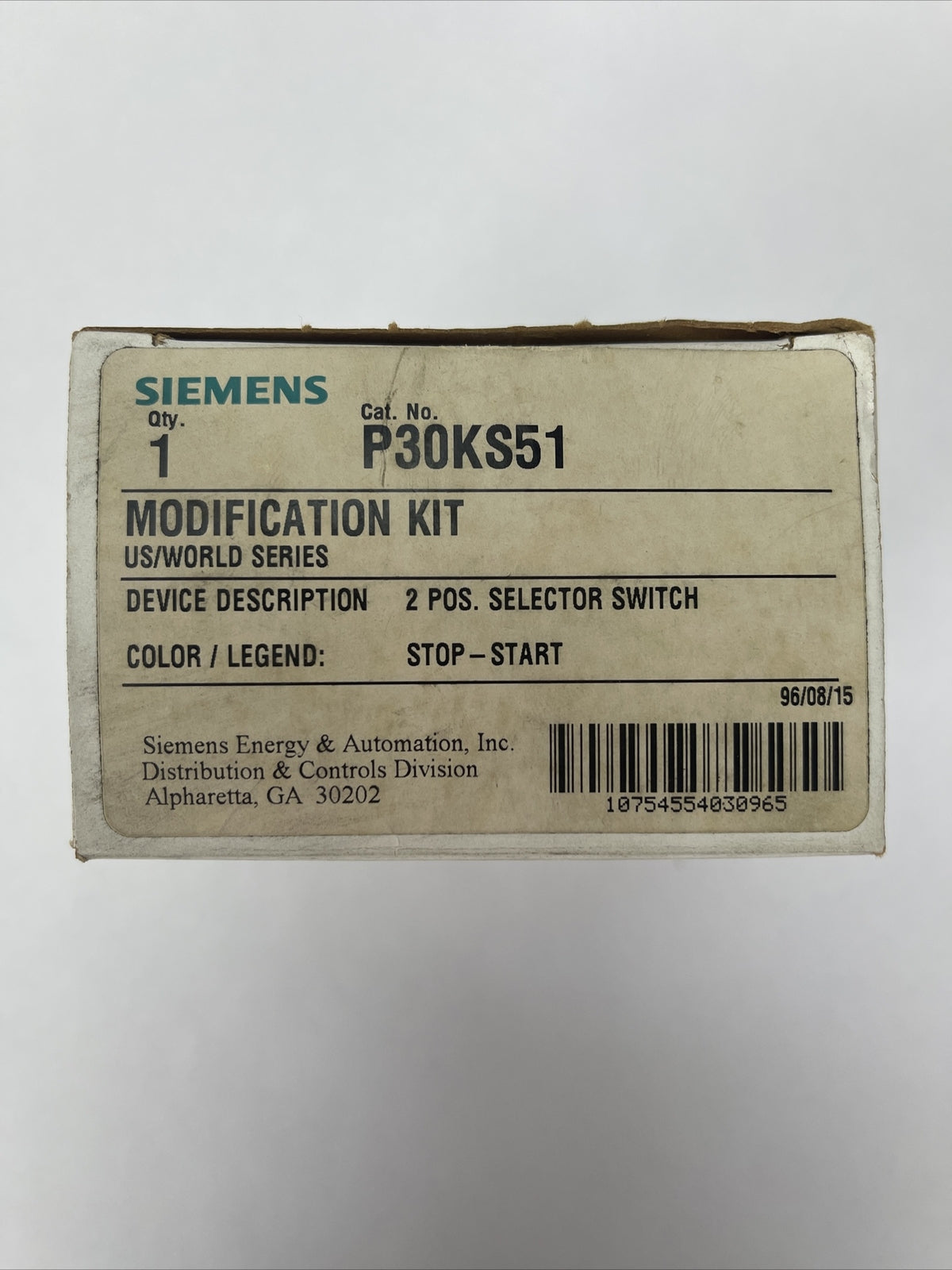 SIEMENS P30KS51 MODIFICATION KIT US/WORLD SERIES