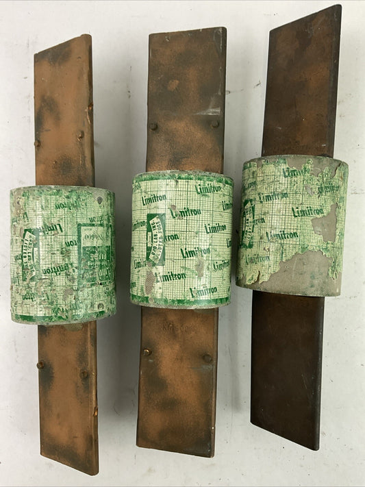 BUSSMANN LIMITRON KTN600 FAST-ACTING FUSE 600AMP 250VAC (LOT OF 3)