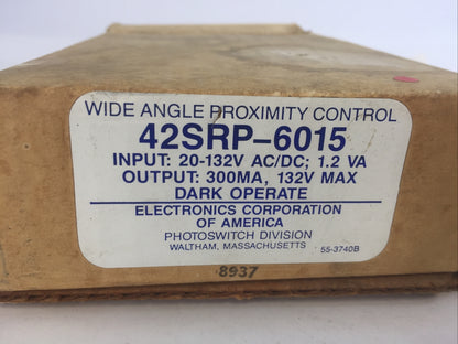 PHOTOSWITCH 42SRP-6015 WIDE ANGLE PROXIMITY CONTROL OUTPUT 300MA 132V INPUT