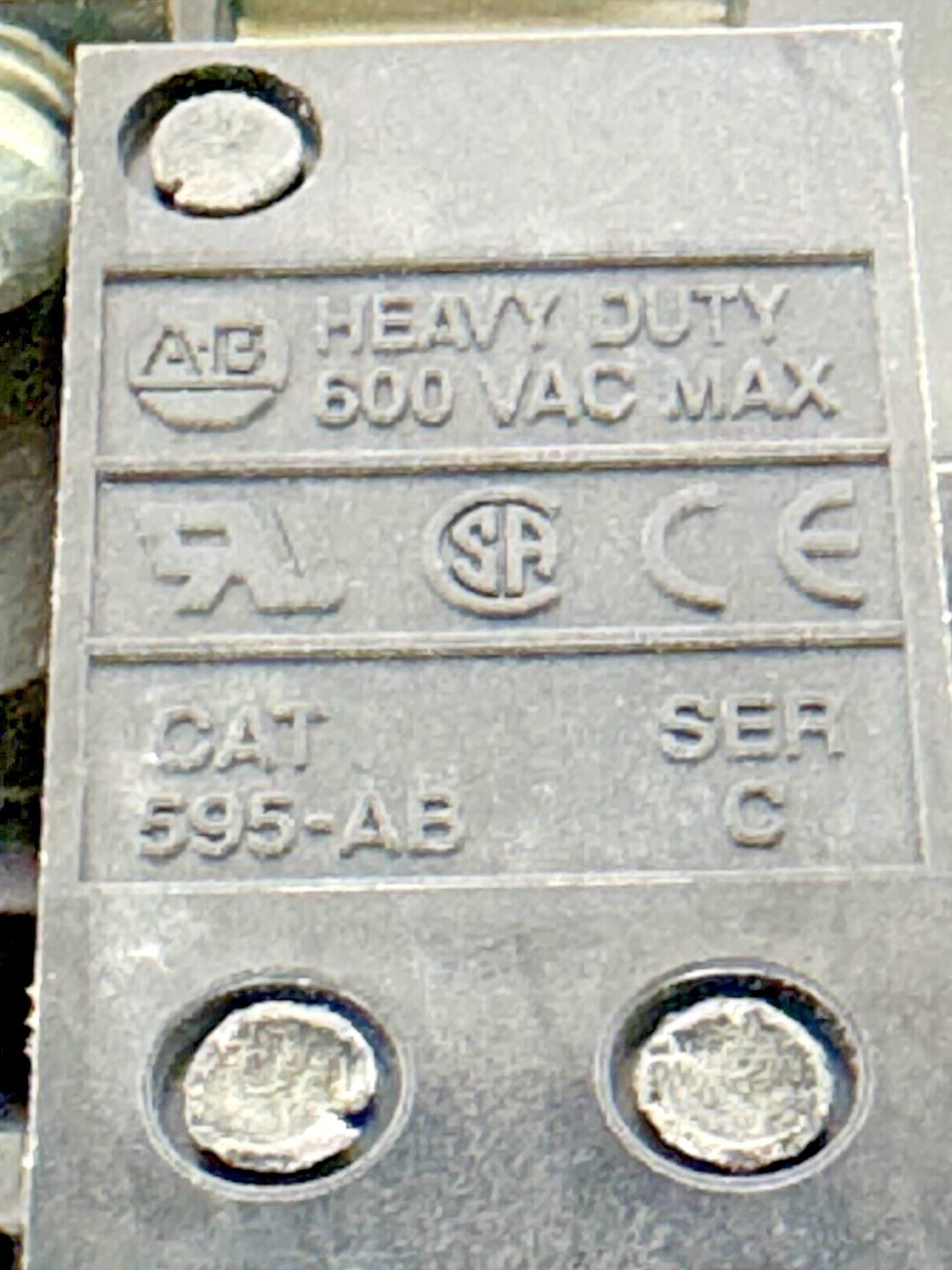 ALLEN-BRADLEY - 500F-COD930 SER. C - 120V COIL W/ 592-EUTC SER. A & 595-AB (X2)