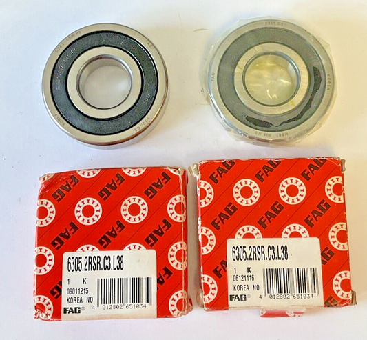 FAG 6305.C3 BALL BEARING 6305.2RSR.C3.L38 ***LOTOF2***