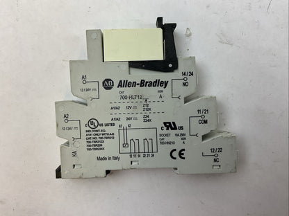 ALLEN BRADLEY 700-TBR224X SER A 24VDC 250VAC 10A RELAY 700-HLT12 SER A BASE