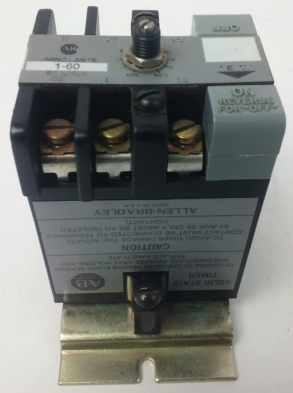 ALLEN BRADLEY 852S-NSC SER.G SOLID STATE TIMER, 01-60 SECONDS TIME DELAY RANGE