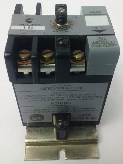 ALLEN BRADLEY 852S-NSC SER.G SOLID STATE TIMER, 01-60 SECONDS TIME DELAY RANGE