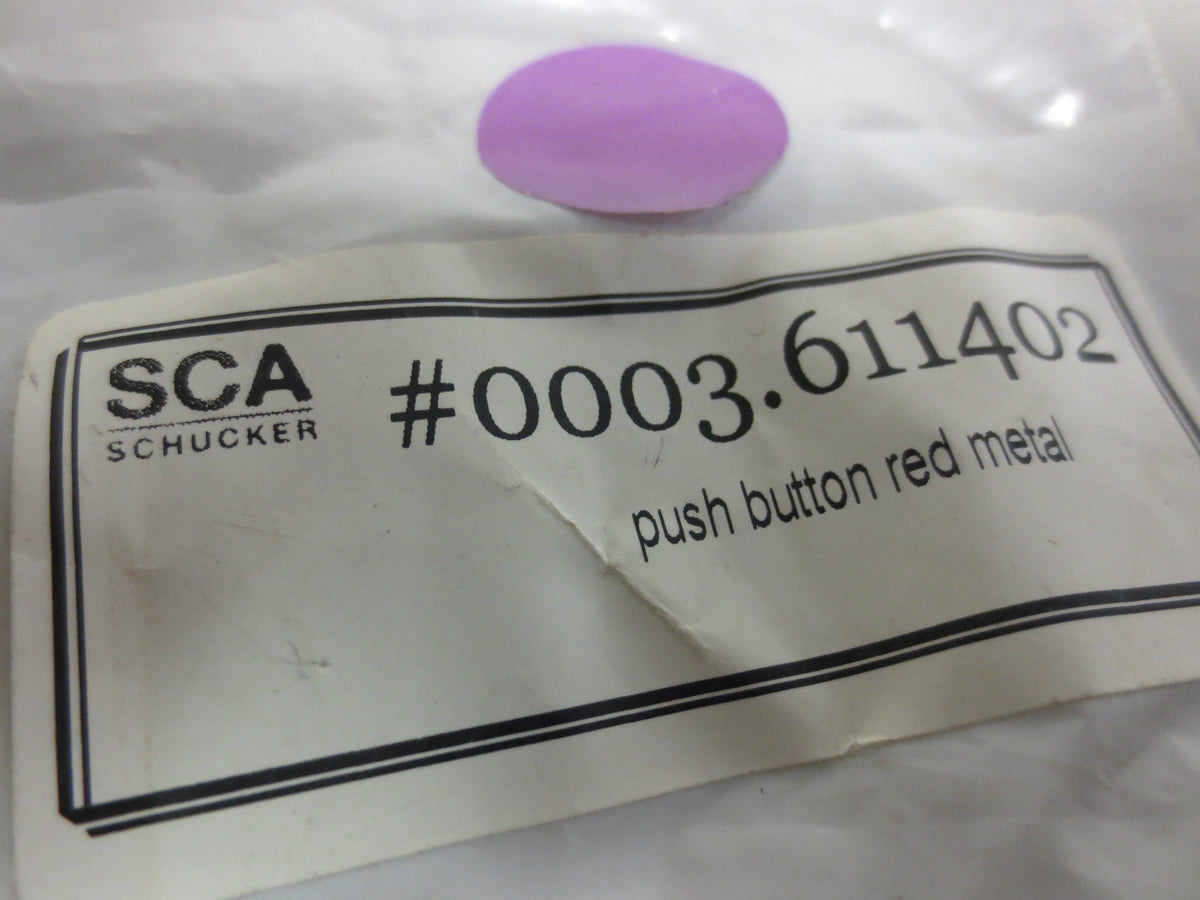 SCA SCHUCKER 0003.611402 PUSH BUTTON, RED, METAL - NEW SURPLUS