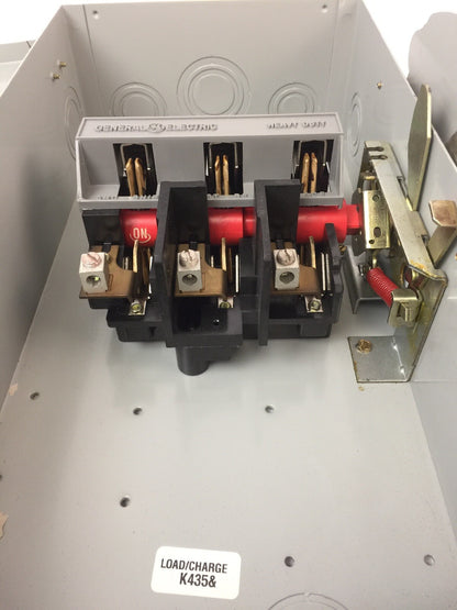 GE THN3362 SAFETY SWITCH 60AMP 600VAC 250VDC 3 PHASE 60 HP TYPE 1 INDOOR MOD 10