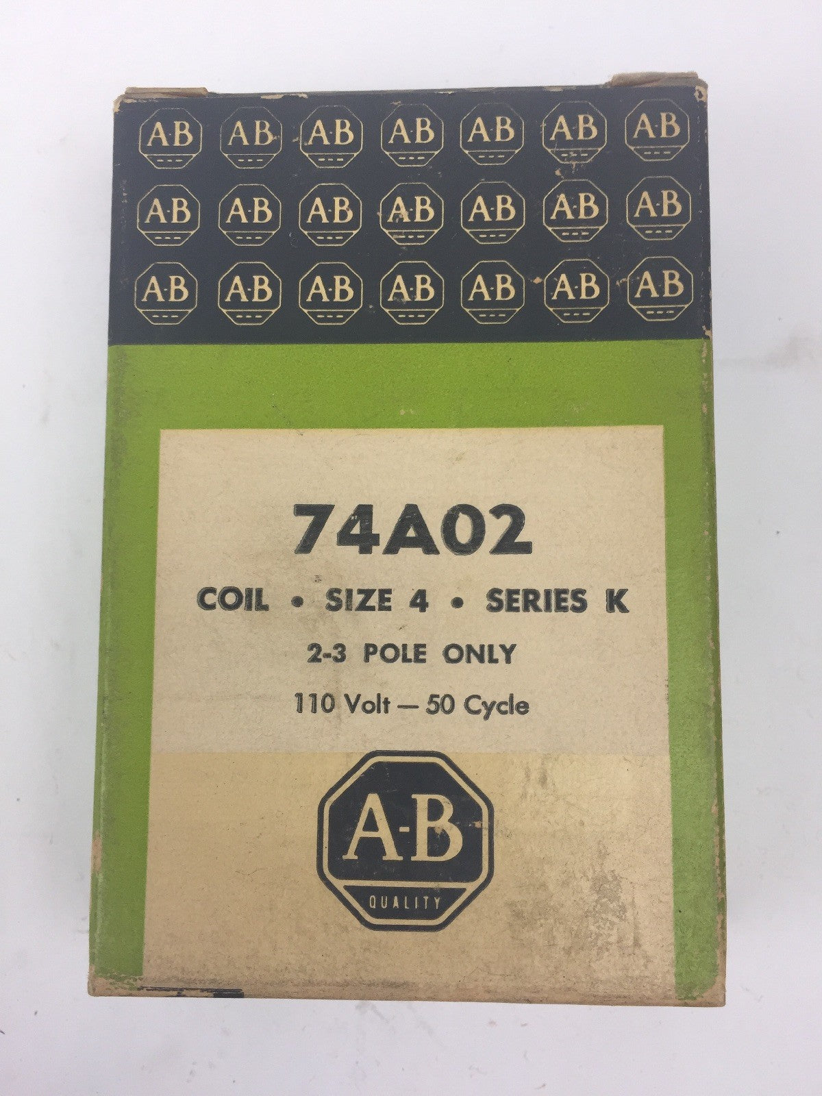 ALLEN BRADLEY 74A02 COIL SIZE 4 SERIES K 2-3 POLE ONLY 110 VOLT 50 CY