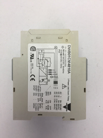 CARLO GAVAZZI DWB01CM4810A 3-PHASE LOAD GUARD RELAY 380/480VAC