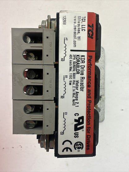 TCI KDRA8LDR KDR DRIVE REACTOR 2.1AMP 3PH 600V