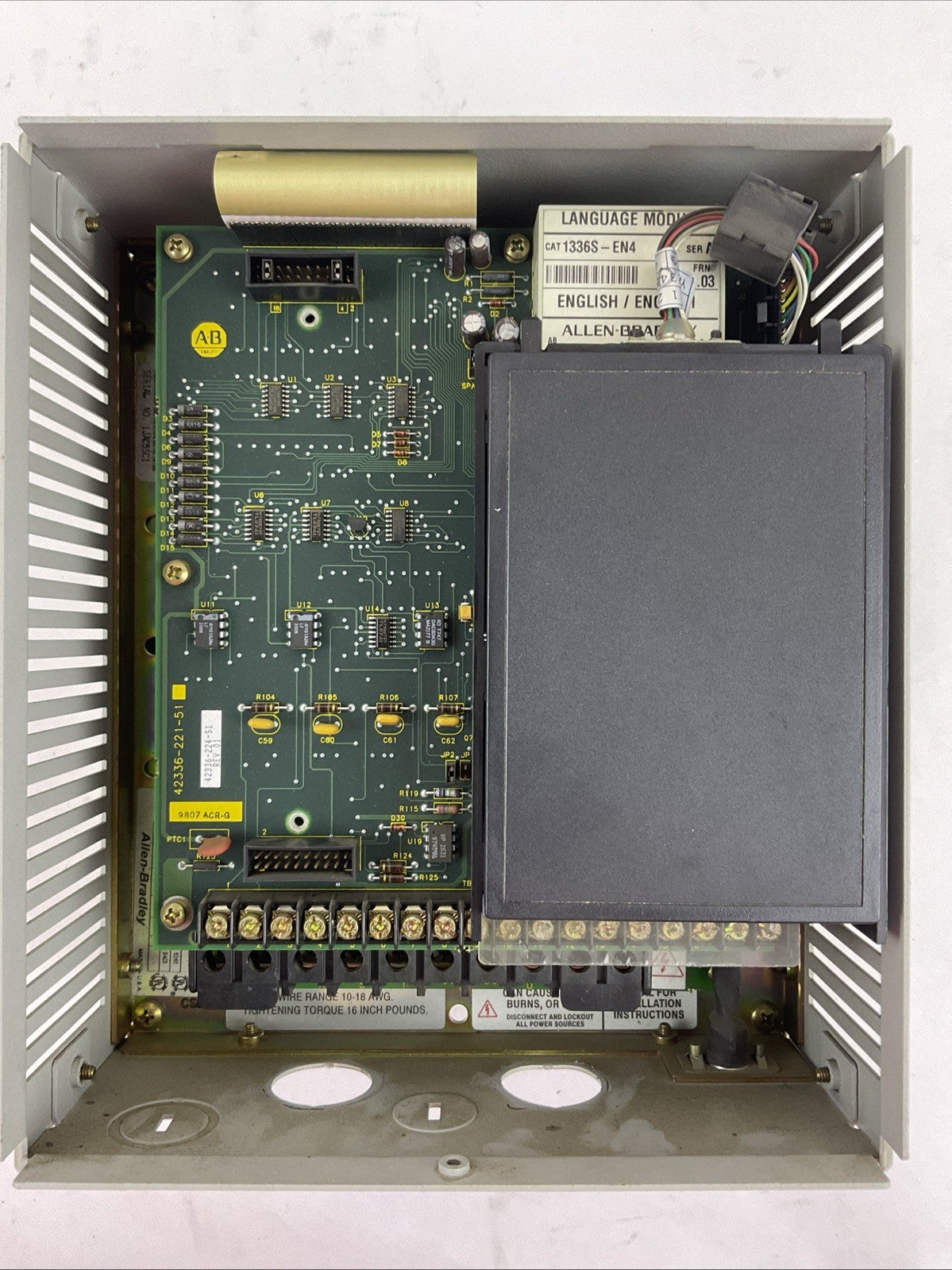 ALLEN BRADLEY 1336S-BRF20-AA-EN4 SER D 1336 PLUS SENSORLESS VECTOR DRIVE