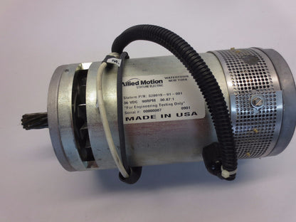 ALLIED MOTION / STATURE ELECTRIC S28019-01-001 MOTOR 36VDC, 90RPM, 30.87:1 RATIO