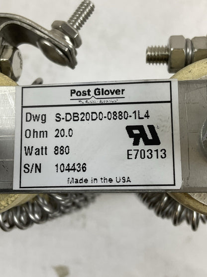 Post Glover S-DB20D0-0880-1L4 Sigma 5 Regen Resistor 20-Ohm 880W