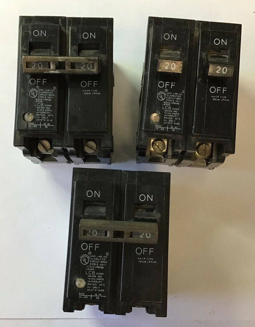 LCB CORP.  LB220 CIRCUIT BREAKER 120/240VAC  ***LOTOF3***