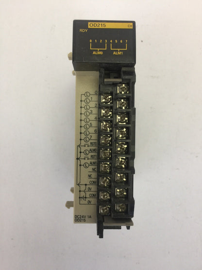 OMRON CQM1-OD215 OUTPUT UNIT MODULE 24VDC 1A/POINT 4A/UNIT 8POINTS