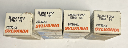 SYLVANIA 58661 BI-PIN MINI BULB 20W 12V 20T3Q/CL ****LOTOF4****