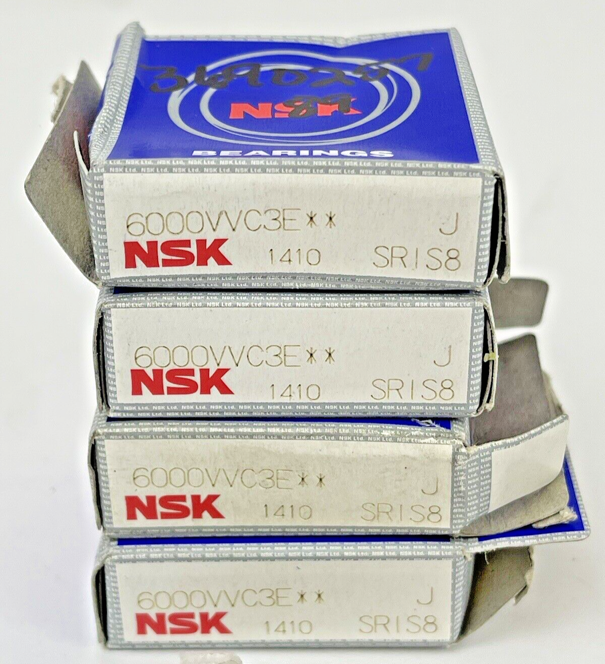 NSK - 6000VVC3 - *LOT OF FOUR* - 6000VVC3E - DEEP GROOVE BALL BEARING-SEALED END