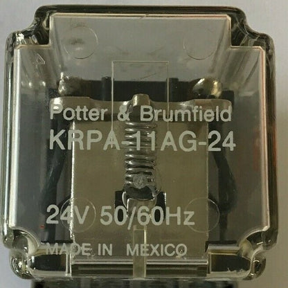 POTTER & BRUMFIELD KRPA-11AG-24 24V RELAY W/ 27E891 10A, 300VAC BASE