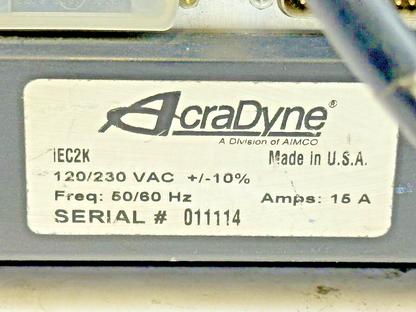 ACRADYNE - IEC2K - CONTROLLER - 120/230 VAC +/-10% / 15A / FREQ. 50/60 Hz