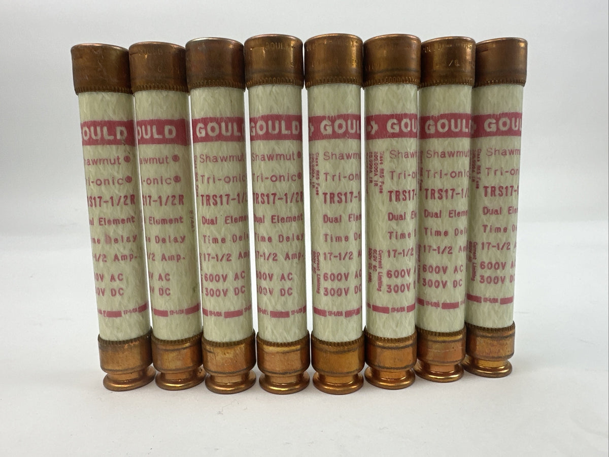 GOULD SHAWMUT TRS17-1/2R TRI-ONICS 17-1/2A 600VAC 300VDC DUAL-ELEMENT (LOT OF 8)