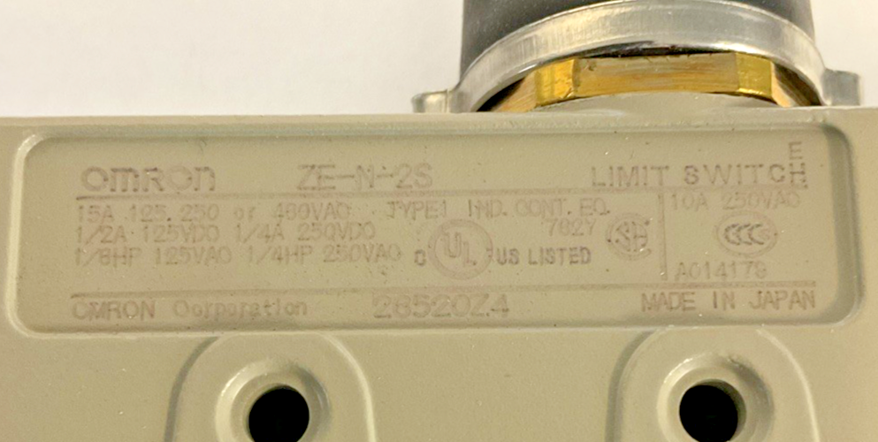 OMRON ZE-N-2S LIMIT SWITCH 15A 400VAC