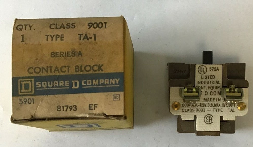 SQUARE D 9001 TA-1 CONTACT BLOCK  ***LOTOF4***