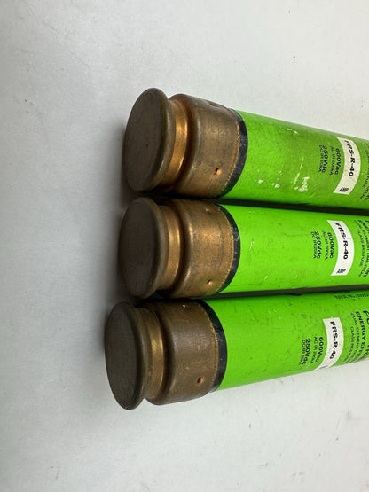 COOPER BUSSMANN FRS-R-40 FUSETRON FUSE 40A 600VAC/250VDC CLASS RK5 TIME LOT OF 3