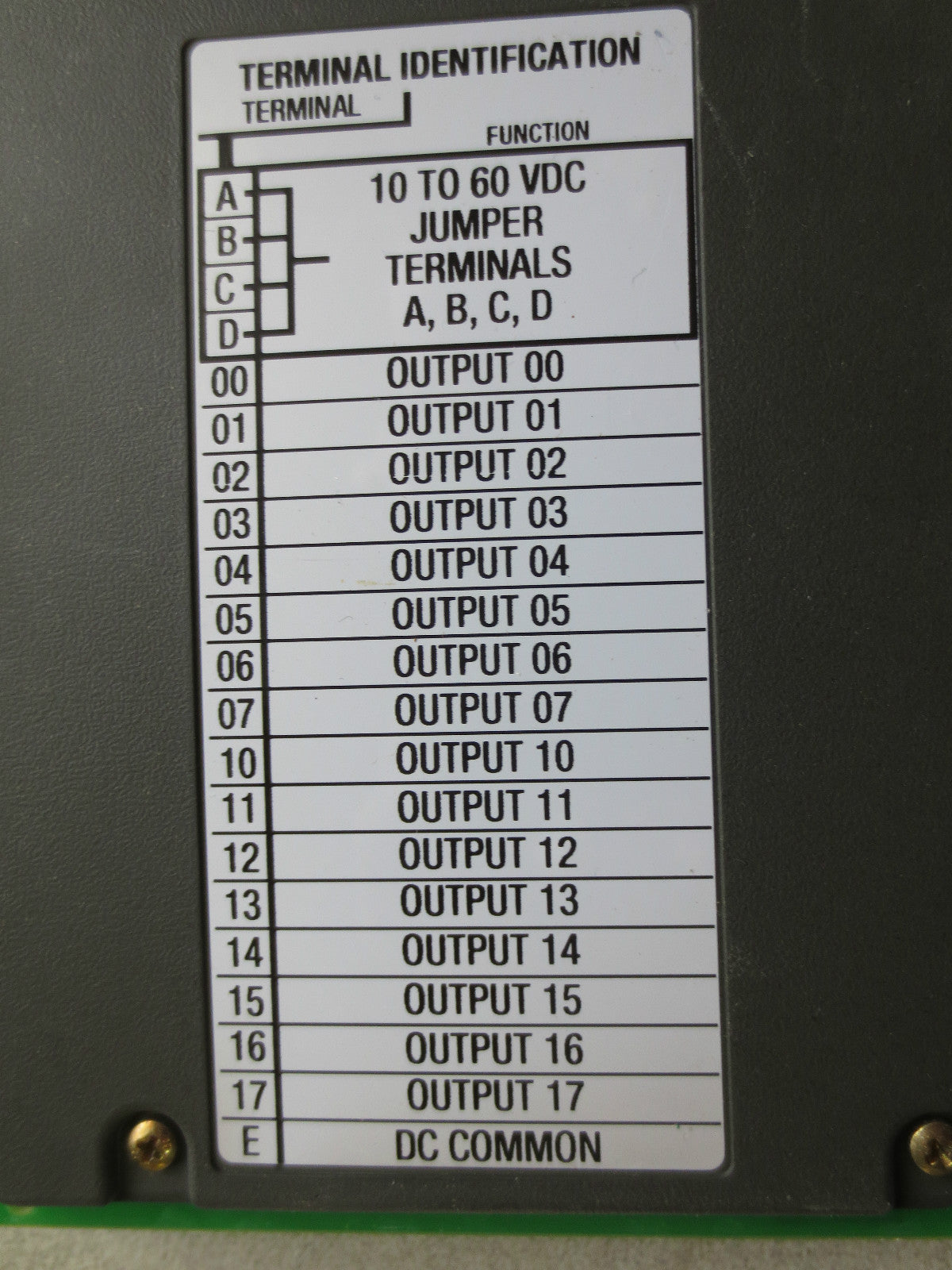 ALLEN-BRADLEY 1771-OBD/C DC OUTPUT MODULE - 10-60VDC Ser C, Rev D01