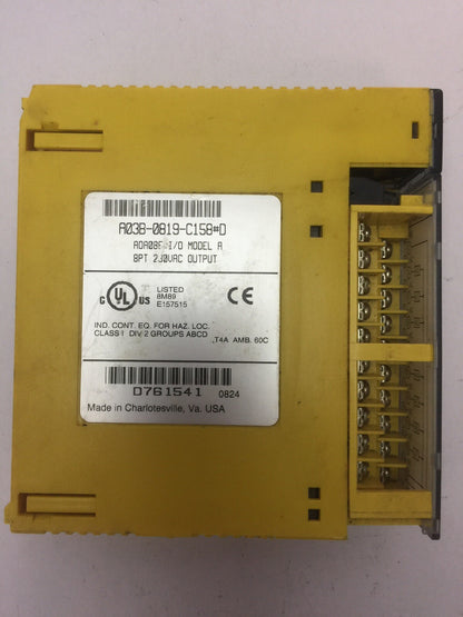 FANUC A03B-0819-C158#D I/O MODULE MODEL A 8PT 230VAC OUTPUT
