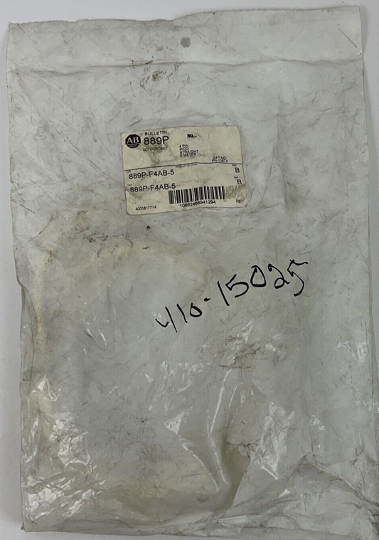 ALLEN BRADLEY 889P-F4AB-5 QD CORDSET 4PIN SER.B