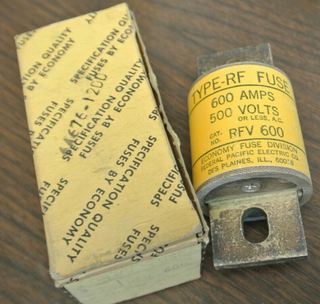 ECONOMY / BRUSH RFV600 RECTIFIER /SEMICONDUCTOR FUSE / 600A / 500V / NEW SURPLUS