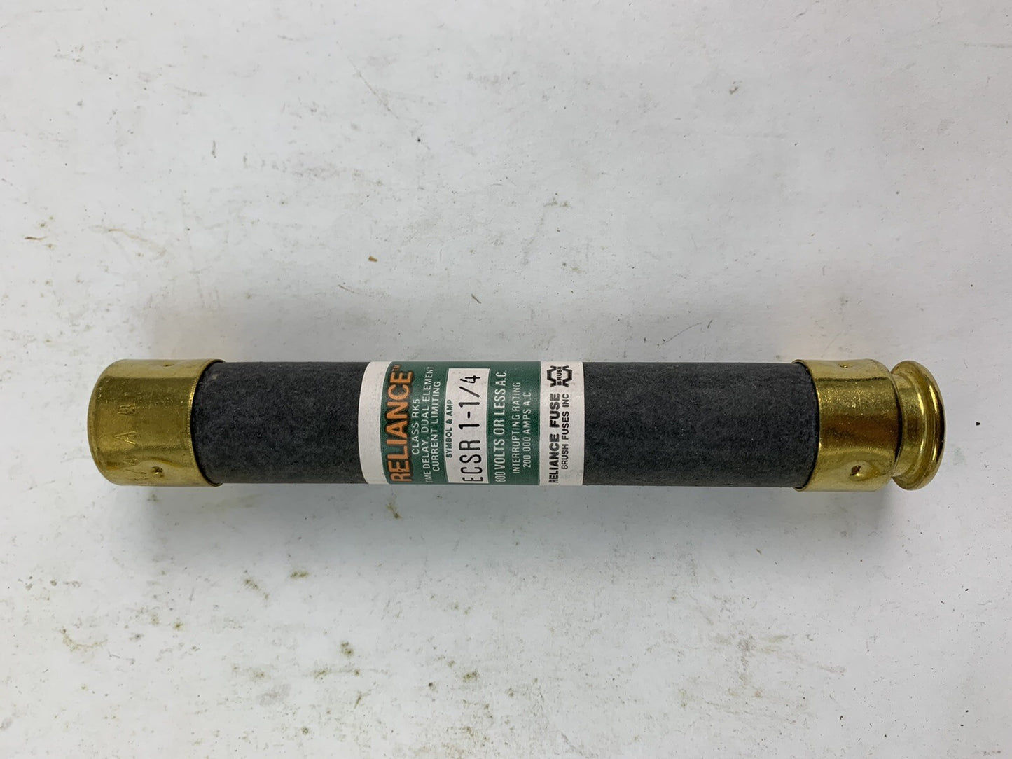 Brush Reliance Time-Delay Dual-Element ECSR1-1/4 1 1/4A 600V Fuse "Lot of 10"