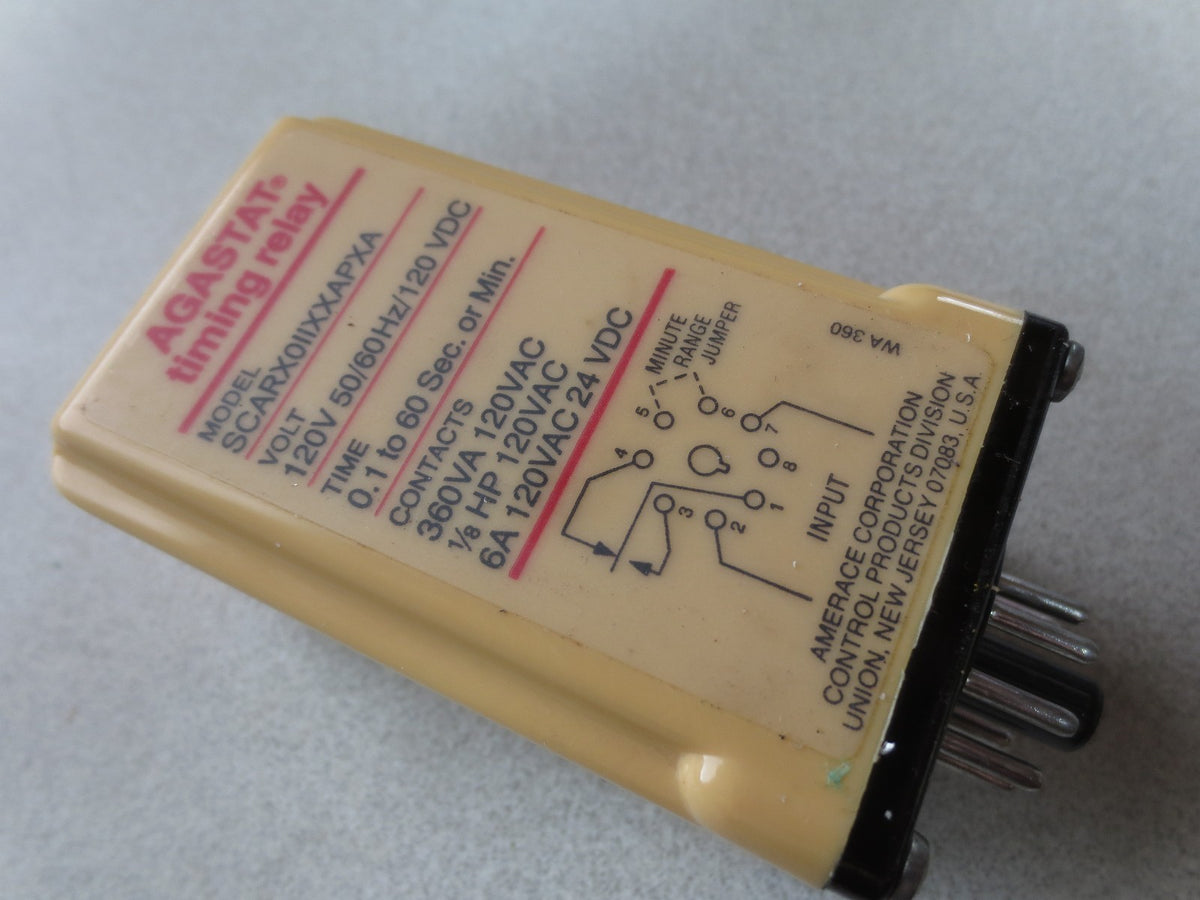 AGASTAT SCARX011XXAPXA TIMING RELAY 120/60 - 0.1 to 60 Sec. or Min. - NEW in BOX