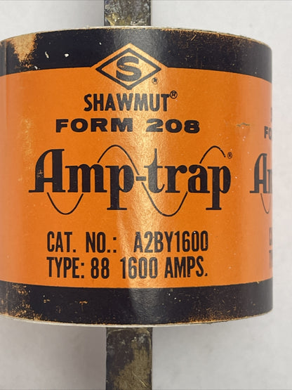 SHAWMUT A2BY1600 FORM 208 AMP-TRAP CURRENT LIMITING FUSE 250VAC 1600AMP TYPE 88
