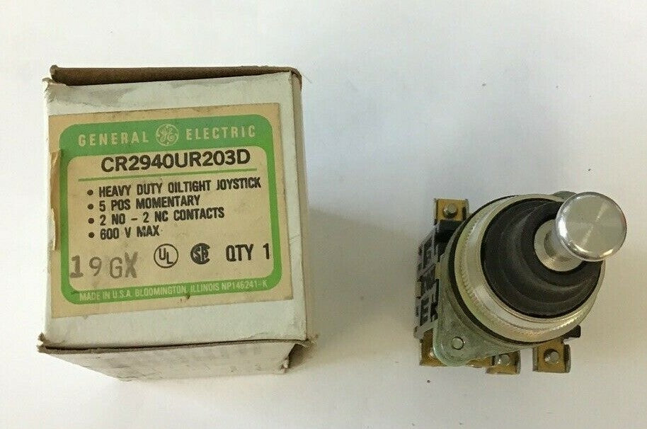 GENERAL ELECTRIC CR290UR203D OILTIGHT JOYSTICK 5POS. MOM. 2NO-2NC 600V