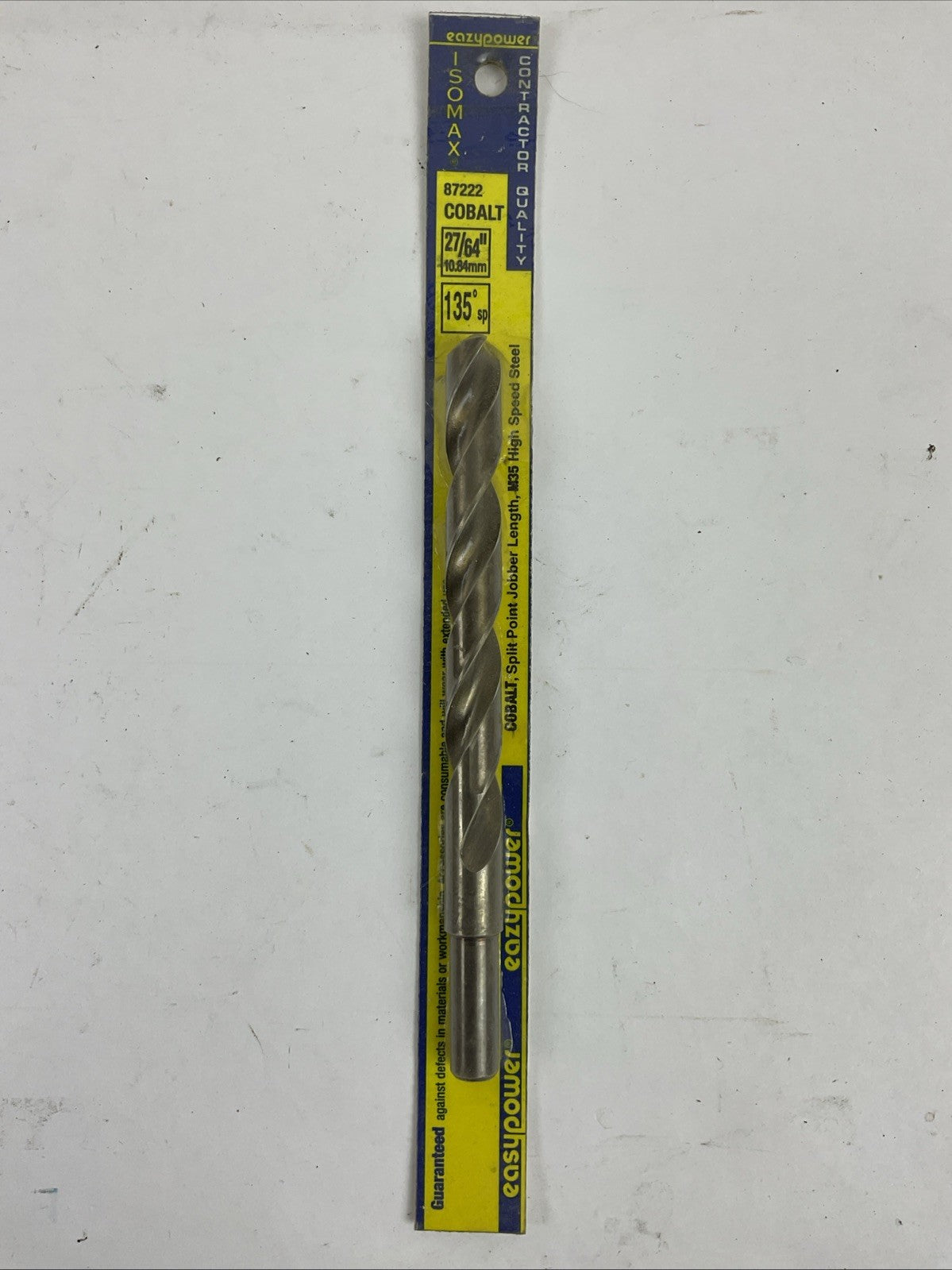 EAZYPOWER 87222 COBALT 27/64" 10.84mm 135°sp ISOMAX DRILL BIT CONTRACTOR QUALITY