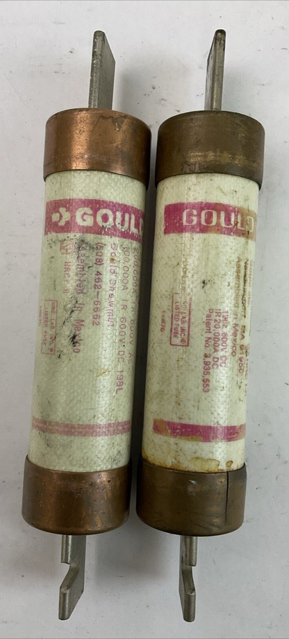 GOULD FERRAZ SHAWMUT TRS200R TRI-ONIC TIME DELAY RK5 FUSE 600VAC 200A (LOT OF 2)