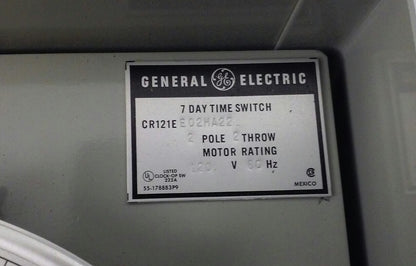 GE Control CR121E-E02HA22 7 Day Time Switch - 2 Pole, 2 Throw, 30A *NEW IN BOX*