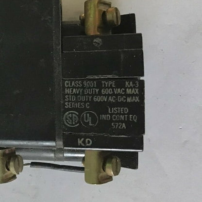 SQUARE D 9001 TP-23 PUST TO TEST PILOT LIGHT 220-240V SER.B TRANSFORMER TYPE