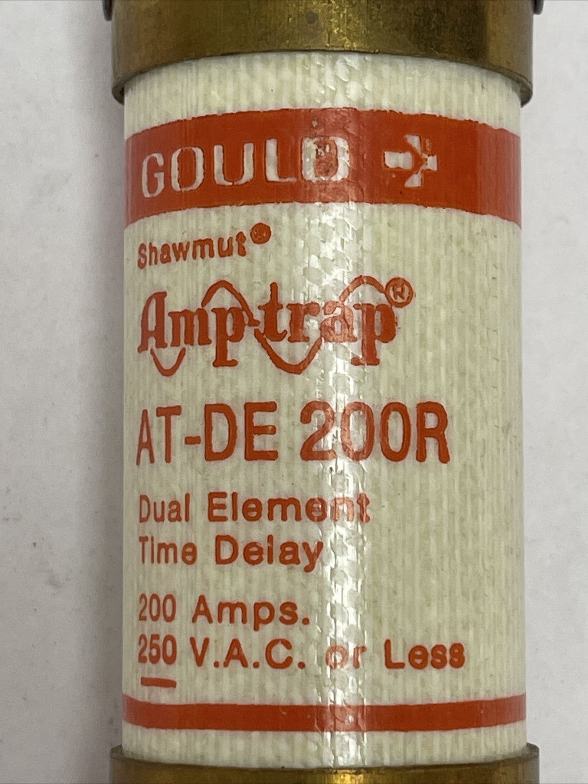GOULD SHAWMUT AT-DE 200R AMP-TRAP DUAL ELEMENT CLASS RK5 FUSE 250VAC 200AMP