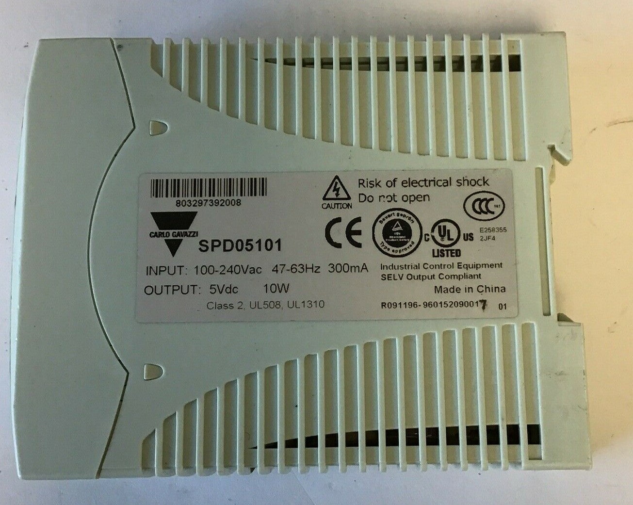 CARLO GAVAZZI SPD05101 AC-DC CONVERTER 5VDC-2A 100-240VAC 10W 47-63HZ