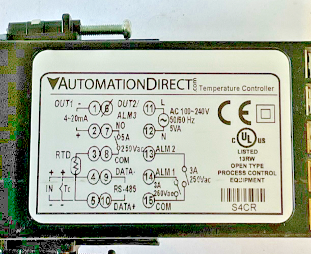 AUTOMATION DIRECT SL4848-CR TEMPERTAURE CONTROLLER 240V 50/60HZ 5VA