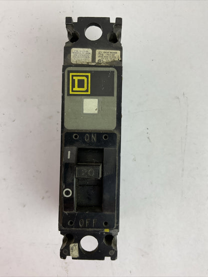SQUARE D FHL16020 CIRCUIT BREAKER 20AMP 277VAC 125VDC 1POLE