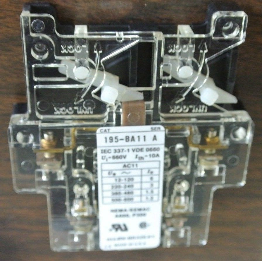 ALLEN-BRADLEY 195-BA11 AUXILIARY SWITCH CONTACT - NEW SURPLUS - LOT of 2
