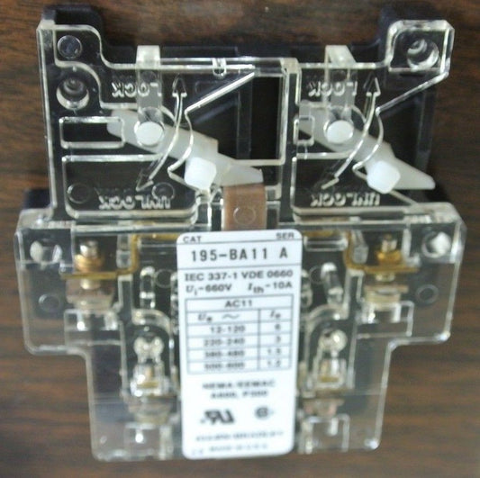 ALLEN-BRADLEY 195-BA11 AUXILIARY SWITCH CONTACT - NEW SURPLUS - LOT of 2