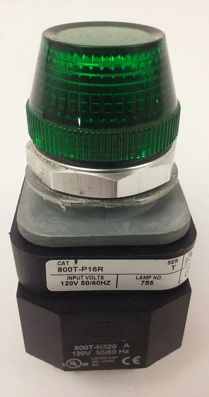 ALLEN BRADLEY 800T-P16R SER. T, PILOT LIGHT 120V 50/60HZ, W/ 800T-N326 120V 60HZ