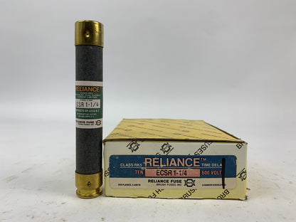 Brush Reliance Time-Delay Dual-Element ECSR1-1/4 1 1/4A 600V Fuse "Lot of 10"