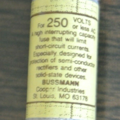 BOX of 10 / BUSS KAX20 RECTIFIER / SEMICONDUCTOR FUSE / 20A / 250V / NEW SURPLUS