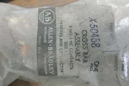 ALLEN-BRADLEY X-50458 CROSS BAR ASSEMBLY / 3 N.O. / 1 N.C. / SIZE 1  NEW SURPLUS