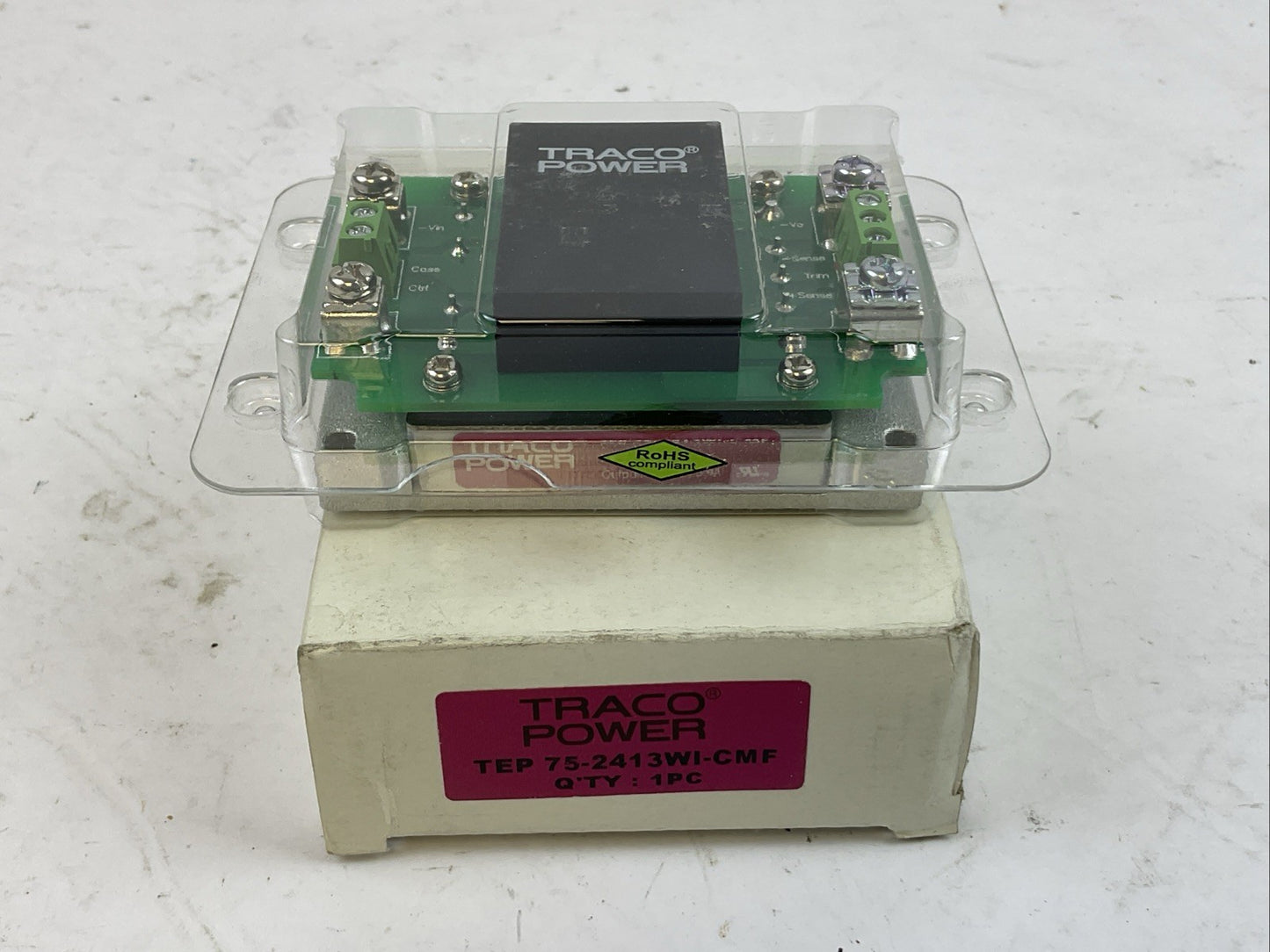TRACO POWER TEP 75-2413WI-CMF POWER ISOLATED DC/DC CONVERTER OUTPUT 15VDC 5A